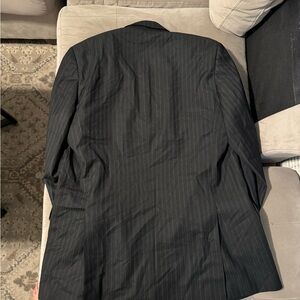 Classic Black Pinstripe Men's Blazer